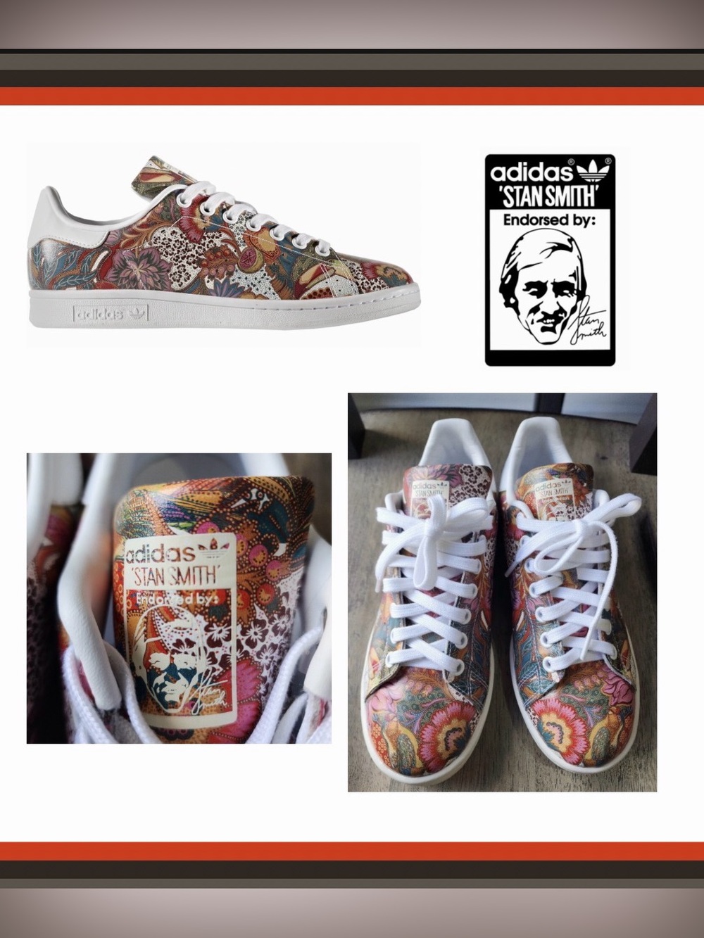 Adidas Originals Stan Smith X The Farm Company "Flowery Bali" Size 7.5